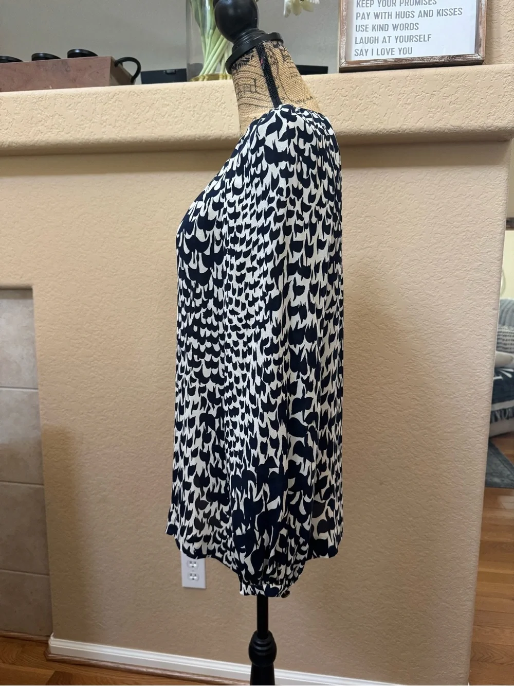 Tory Burch Printed Scoop Neck Blouse